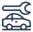 A car with repair tool icon